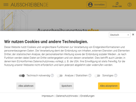 'ausschreiben.de' screenshot