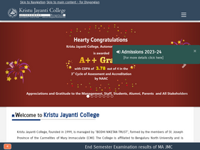 'kristujayanti.edu.in' screenshot