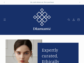 diamante-labgrown.com homepage screenshot