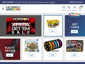 'hobbywholesale.com' screenshot