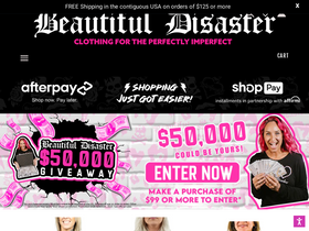 Beautiful Disaster website screenshot