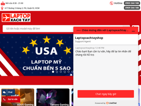 'laptopxachtayshop.com' screenshot