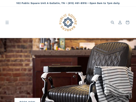 publicsquarebarbers.com homepage screenshot