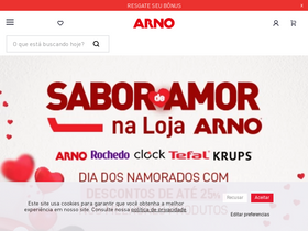 'arno.com.br' screenshot