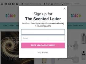 'perfumesociety.org' screenshot