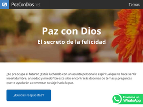 'pazcondios.net' screenshot
