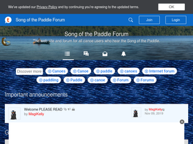 'songofthepaddle.co.uk' screenshot