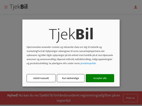 'tjekbil.dk' screenshot