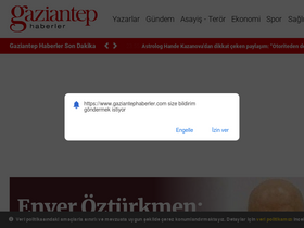 'gaziantephaberler.com' screenshot