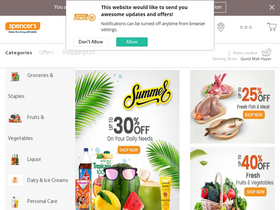 'spencers.in' screenshot