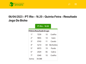 'resultadosemponto.com' screenshot