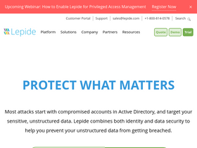 'lepide.com' screenshot