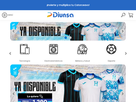 'diunsa.hn' screenshot