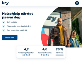 'kry.no' screenshot