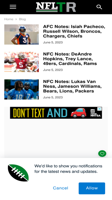 Profootballrumors deals
