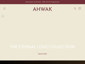 ahwakperfumery.com homepage screenshot