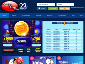 'amigobingo.com' screenshot