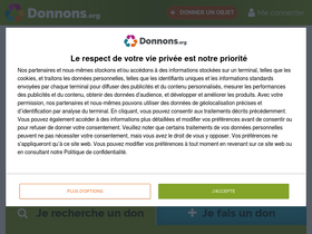 'donnons.org' screenshot
