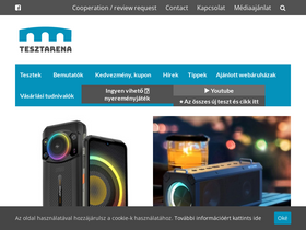 'tesztarena.hu' screenshot