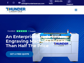 'thunderlaserusa.com' screenshot