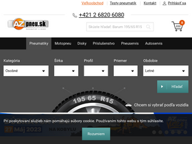 'az-pneu.sk' screenshot