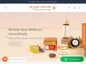 yogicnaturals.com homepage screenshot