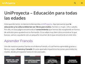 'uniproyecta.com' screenshot