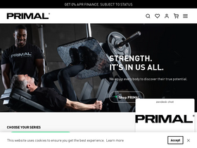 'primalstrength.com' screenshot