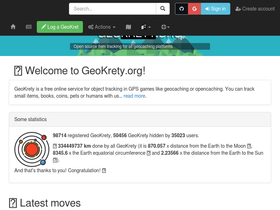 'geokrety.org' screenshot