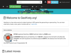 'geokrety.org' screenshot