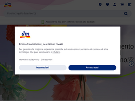 'dm-drogeriemarkt.it' screenshot