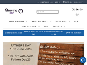 'shavingtime.co.uk' screenshot
