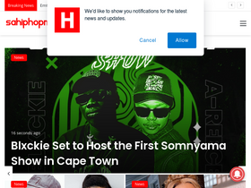 'sahiphopmag.co.za' screenshot