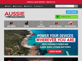 'aussiebatteries.com.au' screenshot