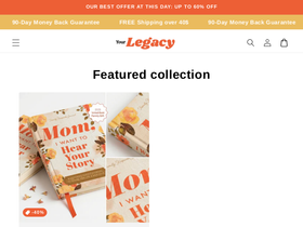yourlegacy.store homepage screenshot