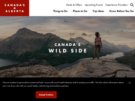 'travelalberta.com' screenshot