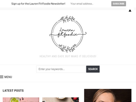 'laurenfitfoodie.com' screenshot