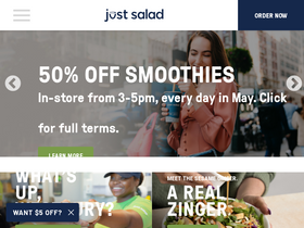 'justsalad.com' screenshot