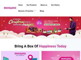 'monginis.net' screenshot