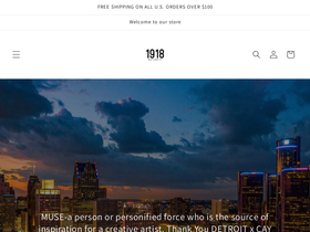 1918apparel.com homepage screenshot