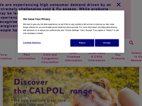 'calpol.co.uk' screenshot