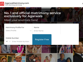 'agarwalmatrimony.com' screenshot