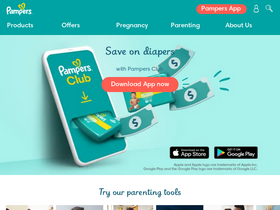 'pampers.com' screenshot