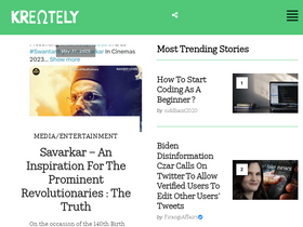 'kreately.in' screenshot