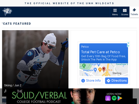 'unhwildcats.com' screenshot