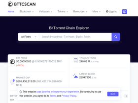 'bttcscan.com' screenshot