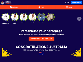 't20worldcup.com' screenshot