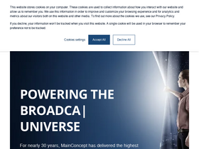 'mainconcept.com' screenshot