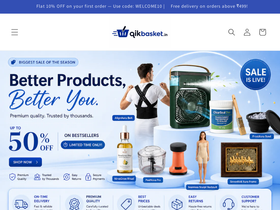 qikbasket.in homepage screenshot
