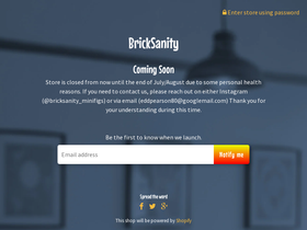 bricksanity.com homepage screenshot